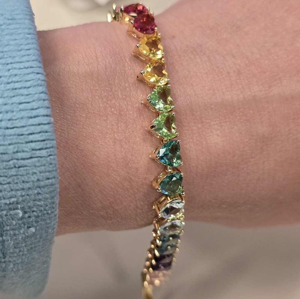 Heart tennis bracelet - Picture 5 of 6
